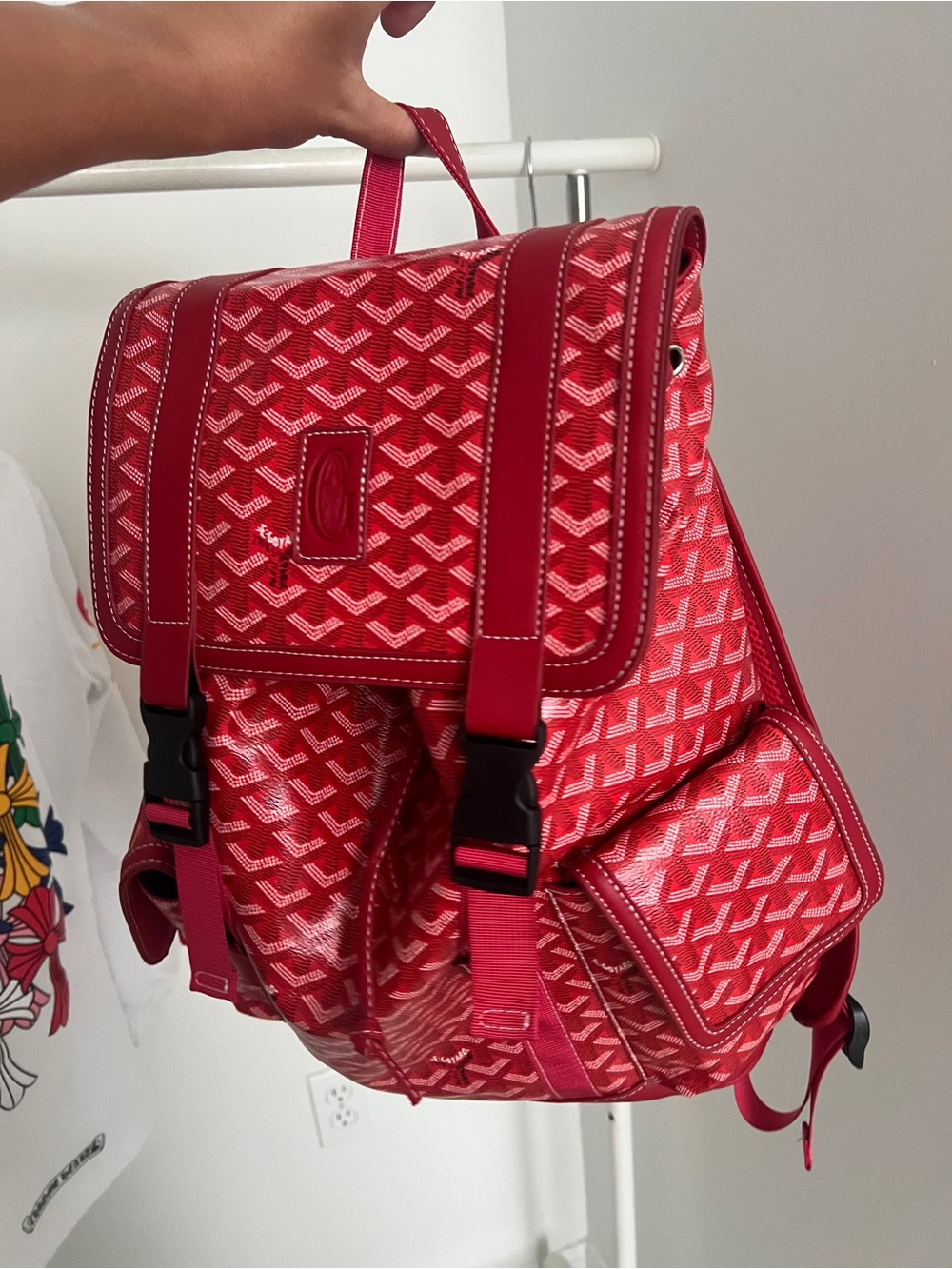 Goyard Red Signature Canvas Backpack - Picture 2 of 4